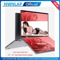 Dual Screen Laptop Intel N100 Processor 14“+14” touch Gaming Laptop DDR4 32GB 1TB 2TB SSD Notebook Computer 1