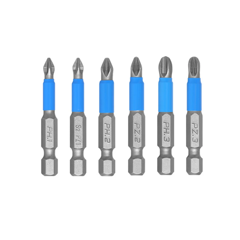 6Pcs Non-Slip Magnetic Screwdriver Bit Set Hex Shank Phillips/Cross Head Screwdriver Drill Bit PH1/PH2/PH3/PZ1/PZ2/PZ3 magnetic screwdriver bits drill bit set drill bits drill bit electric screwdriver bits screwdriver bit set