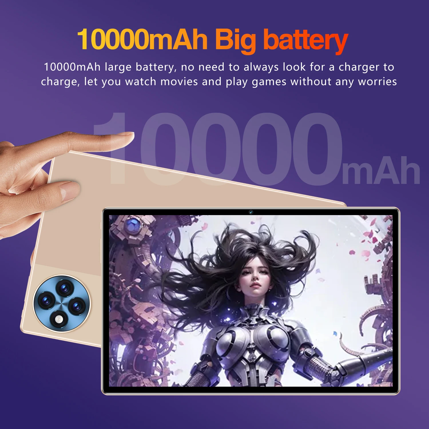 2024 글로벌 버전 HAUWEL MATE X5 태블릿, 안드로이드 14, 16GB, 1T, 10.1 인치, 10000mAh, 5G 듀얼 SIM 전화 통화, 블루투스, 와이파이, WPS 태블릿