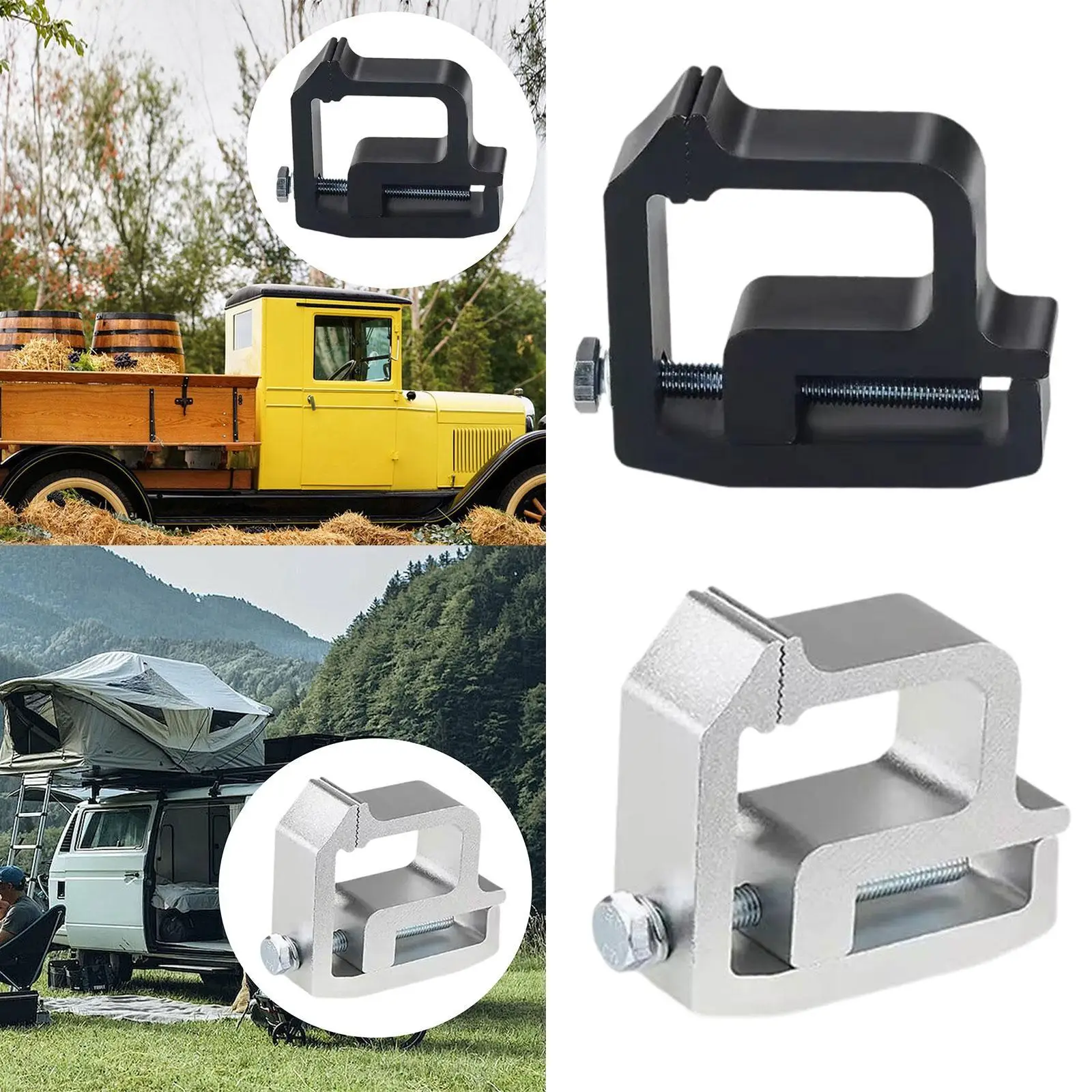 Truck Cap Mounting Clamp Easy to Install Universal Auto Accessories Aluminum Heavy Duty, Directly Replace, Camper Shell Clamp