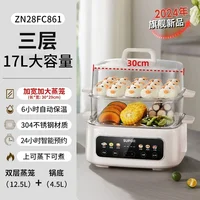 Household electric steamer. Reservation. Timer. All-in-one. Multi-layer stainless steel. 2