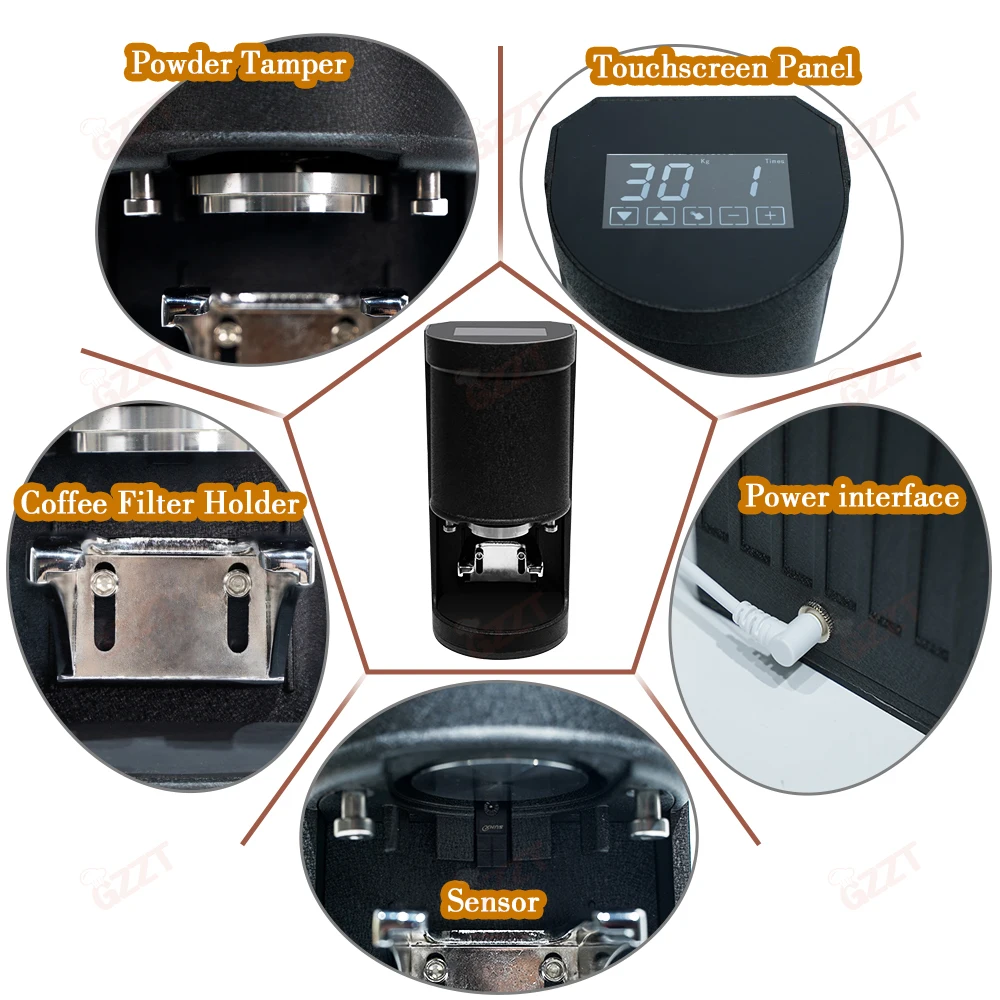 GZZT TS58 Automatic Tamper with Touchscreen 58mm Espresso Portafilter Electric Coffee Tamper for Commercial Cafe Store Tools 5