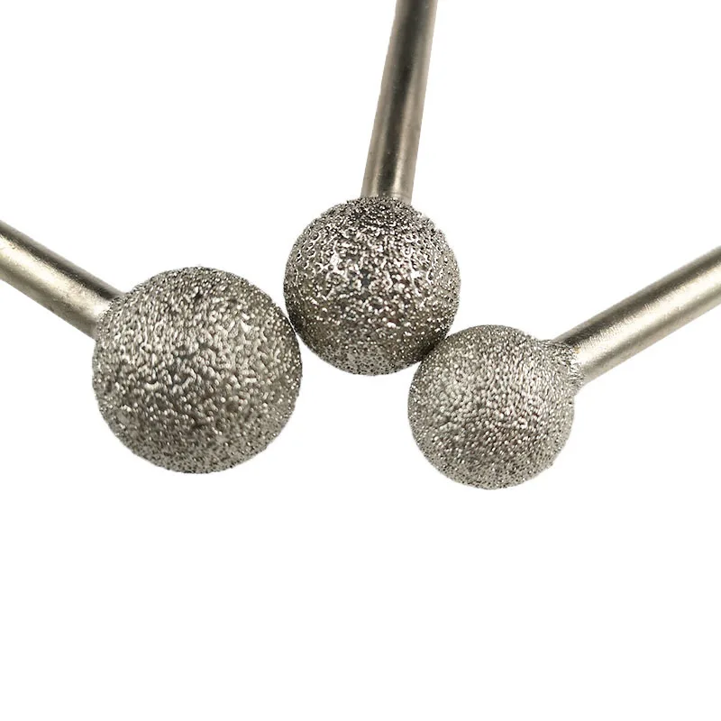 Diamond Ball Grinding Head 1 pcs 6mm Shank Diameter Electroplated Blade Coarse Sand Grinding Rod 36 Mesh Metal Stone diamond grinding head