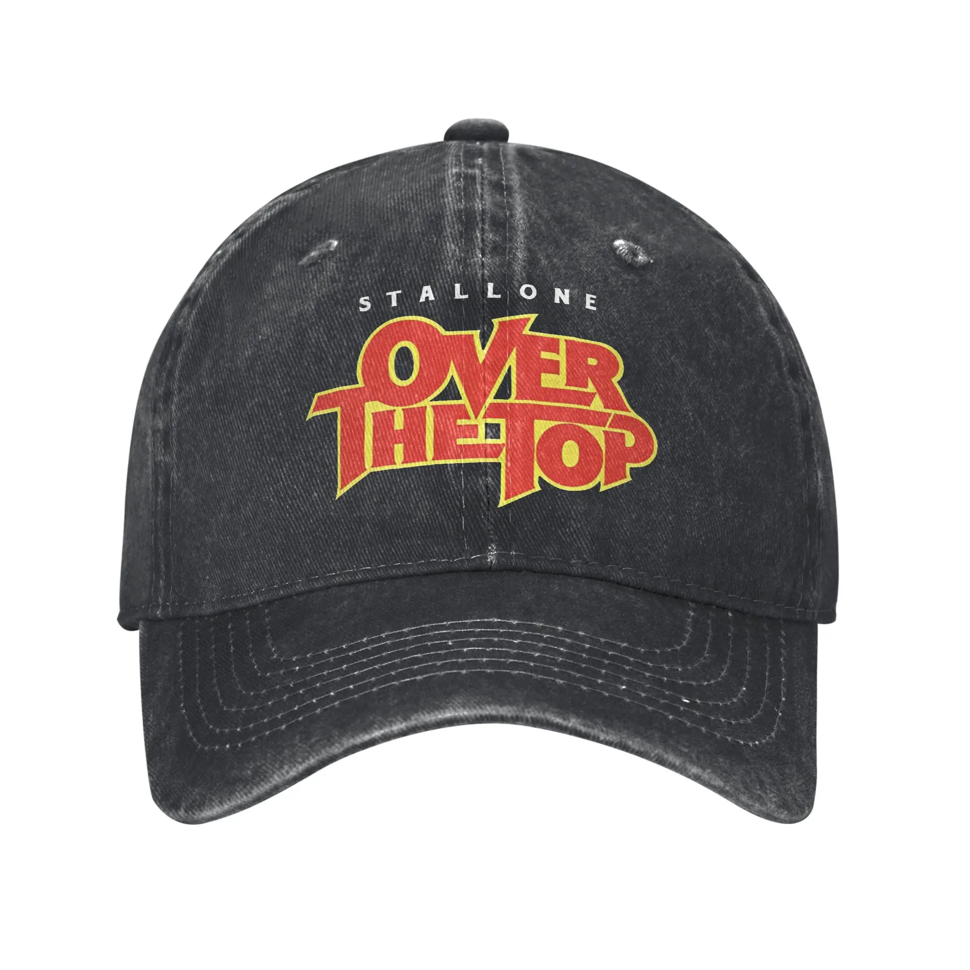 Over The Top Logo Film Baseball Cap Lincoln Hawk Distressed Denim Washed Hat Vintage Outdoor All Seasons Verstellbare Sonnenkappe