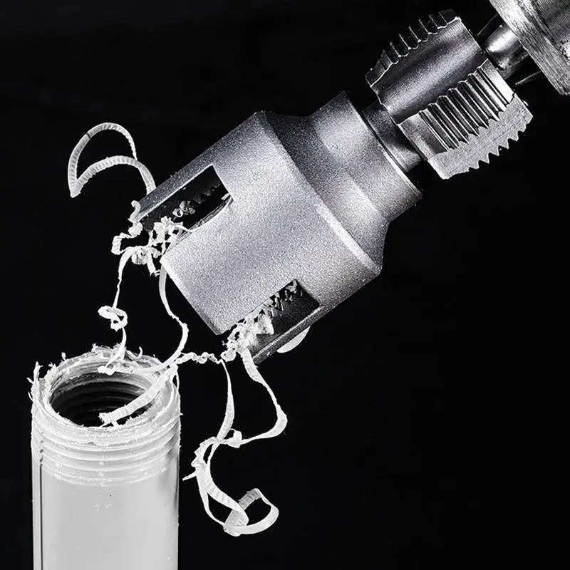 Water Pipe Inner Hole Thread Opener Integrated Internal & External Pipe Threading Tool for 1/2" PVC Thread Maker Tool