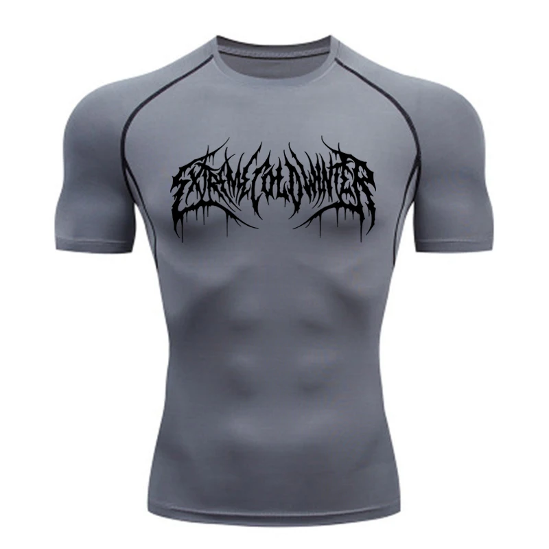 Men Short Sleeve Rash Guard Compression Shirts Quick Dry Fitness Cycling Running T-Shirt Workout Training Underwear Gym Clothing