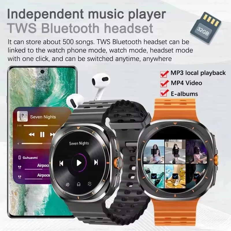 Smart Watch For Samsung Galaxy Smart Watch 32 Gb Memory Local Music Bluetooth Call NFC Compass 3D Menu for Men Women