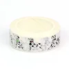 NEW 1PC 10M Decor Cute White Spotted Dalmatian Dog Washi Tape for Craft Journaling Adhesive Masking Tape Stationery 2