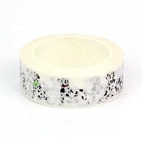 NEW 1PC 10M Decor Cute White Spotted Dalmatian Dog Washi Tape for Craft Journaling Adhesive Masking Tape Stationery 2