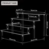 1-5 Tier Acrylic Display Stand Clear Display Riser Rack for Cupcake Perfume Doll Décor Organizer Amiibo Funko POP Figures DC05 4