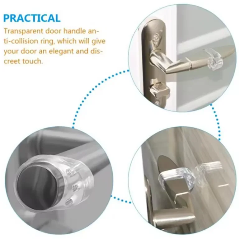 Transparent Doorstop Door Handle Wall Protection
