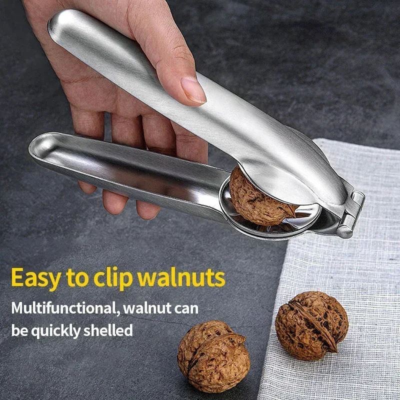 Description Picture 6 of item2in1 Chestnut Machine Kitchen Accessori Stainless Steel Chestnut Cracker Opener Sheath Cutter Metal Nuts Clip Walnut Pliers Tool