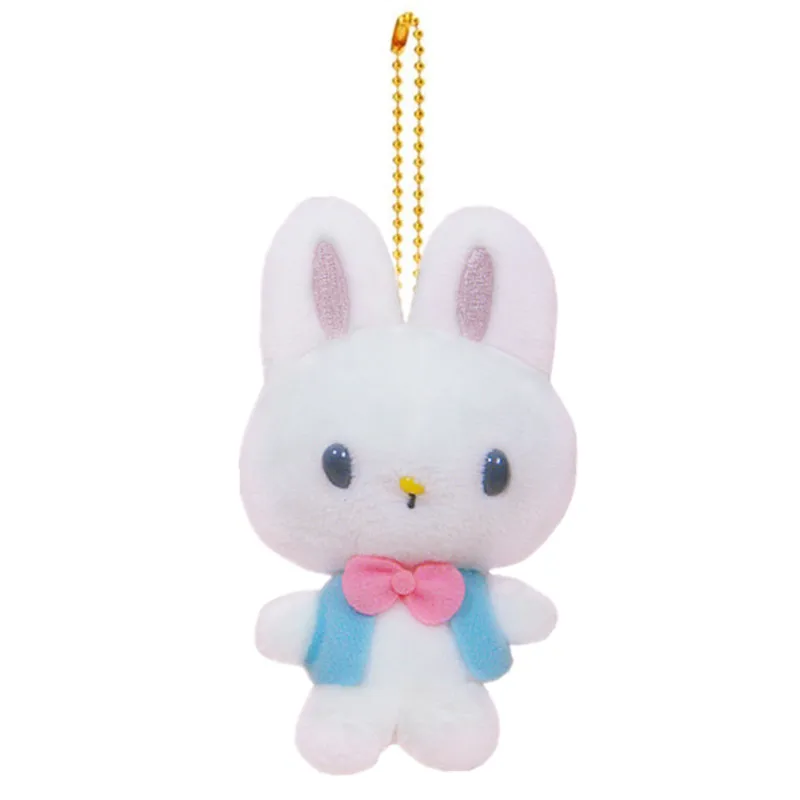 

Rare Rhythm White Rabbit Bunny Plush Toy Cute Kawaii Keychain Cartoon Anime Women Bag Keychains Mascot Key Chain Keyring