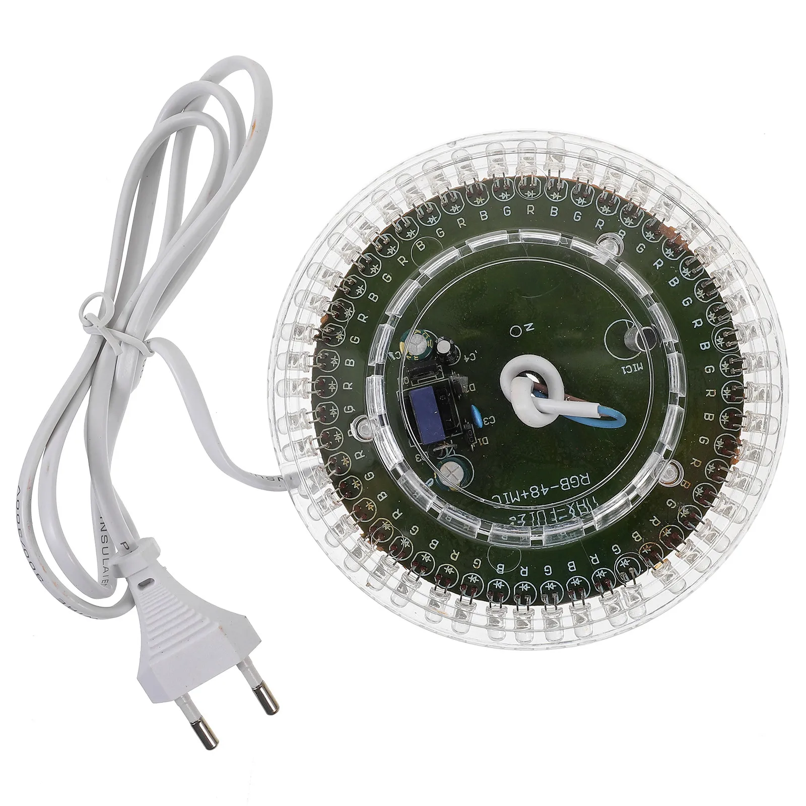 해바라기 모양 48-LED RGB 파티 조명, 자동 회전 및 사운드 활성화 모드..