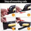 Professional Heavy Duty Staple Gun for Upholstery Wood Wire mesh Cables DIY Portable Manual Nail Gun Straight U-shaped Gun 5