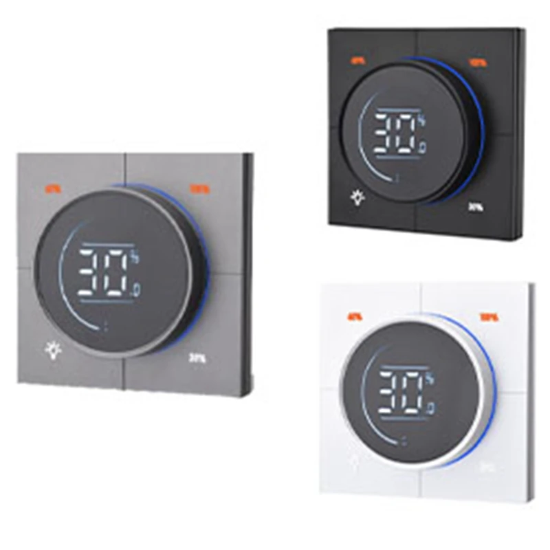 

Infinite Knob Dimmer Regulator Zigbee 3.0 PC Panel Wall Light Switch 150-300W AC 110-240V Digital LCD Yandex