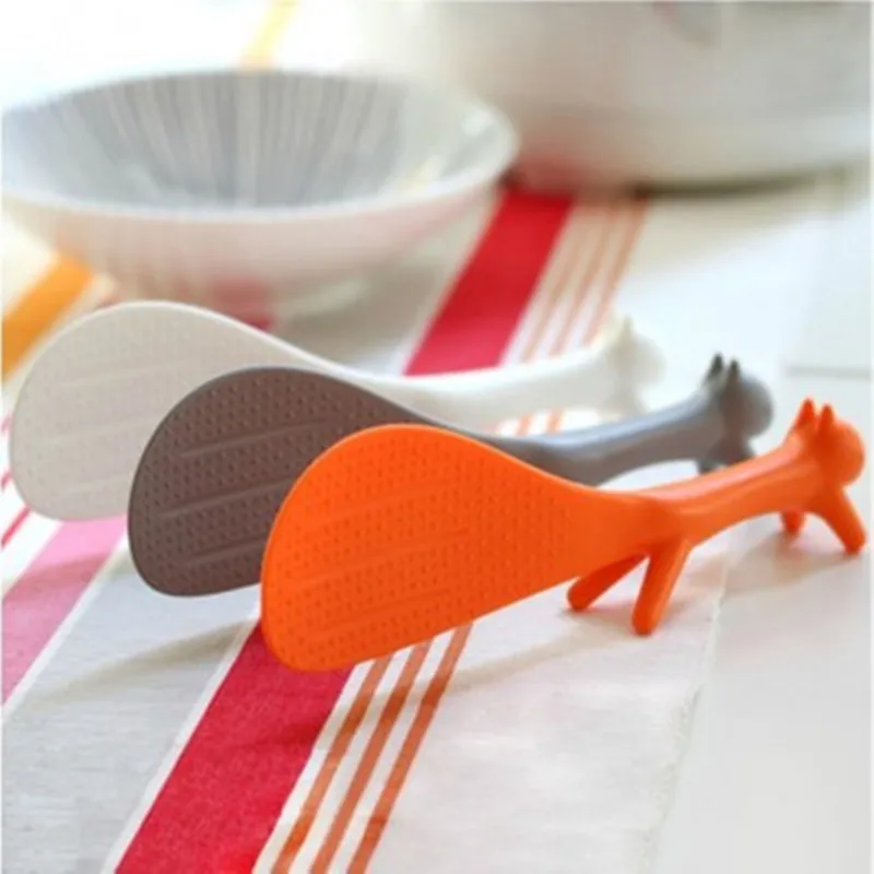 

New Utility Creative Kitchen Squirrel No Sticky Table Rice Spoon Paddle Scoop Ladle Economic Cooking Tools Kitchen Accessories