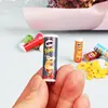 1/6 Miniatrue Dolls Food Mini Chocolate Cookies Boxs Potato Chips Model Toys Pretend Play for Barbies Bjd Dollhouse Accessories 3