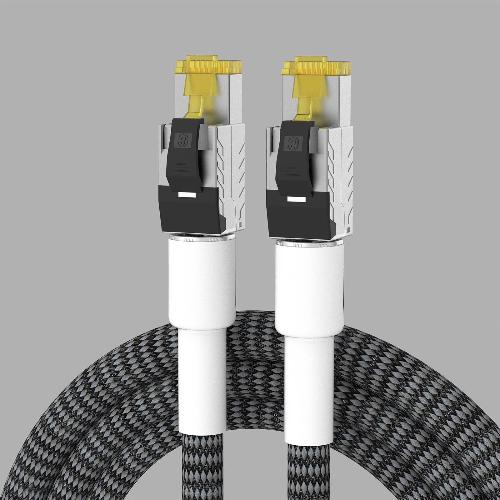 Monosaudio 99.998% OFC  ̴ ̺, Cat8 ӵ  ̺, RJ45 Ʈũ ġ ̺, ļ 
