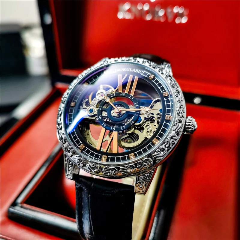 Luxury Automatic Mechanical Watch Men Tusso Wheel Double-sided Hollow Dial Carving WristWatch Luminous Man Clock 80h Working luxury automatic mechanical watch men tusso wheel double sided hollow dial carving wristwatch luminous man clock 80h working