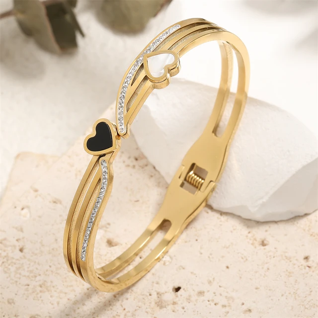 ZAKOL Fashion Black Shell Roman Numeral Titanium Steel