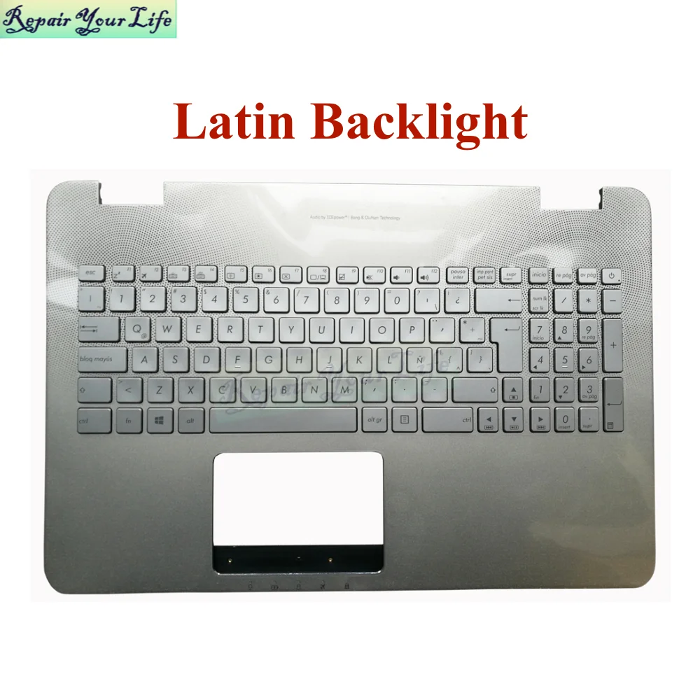 Placement Eplacement 5551 Tin Tin Tin Atin Ririririritish Uro Uro Ackacklit Eyeyboard Rest Almrest para 555555555555551j555555551555555555555ililver Over sobre 90n071130300 0 - Imagem 5