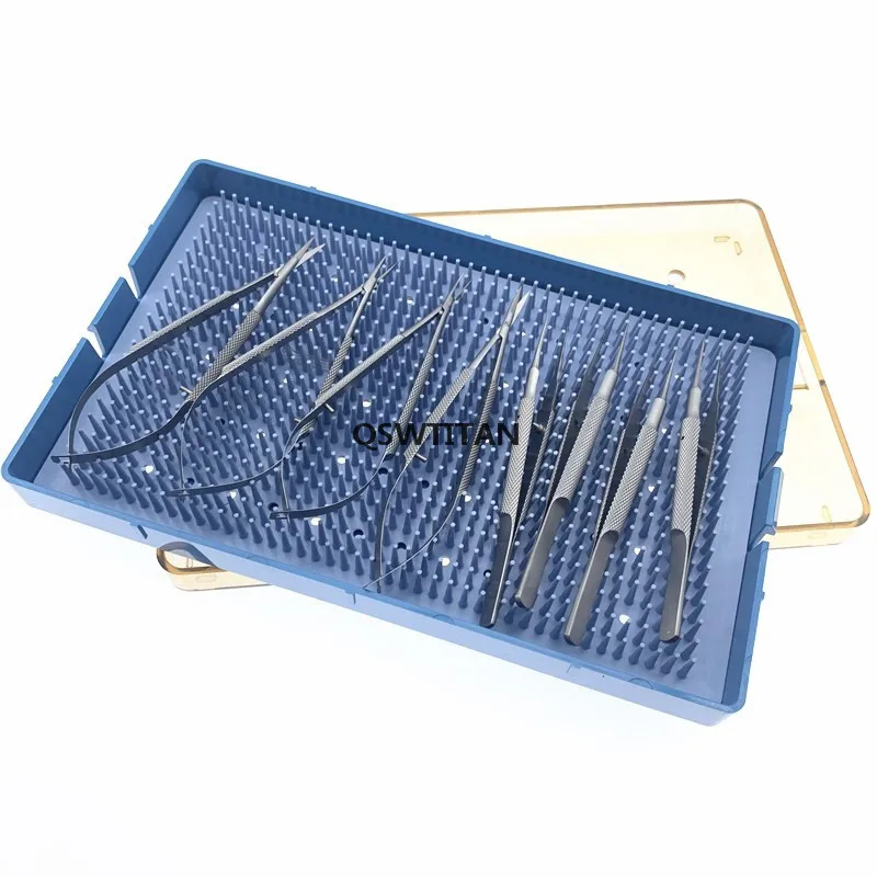 8pcs/set Ophthalmic Tools Scissors Needle Holder Tweezers stainless steel Double eyelid tools ophthalmic tool,surgical instruments,plastic surgery tool,cornea scissors,capsulorhexis forceps