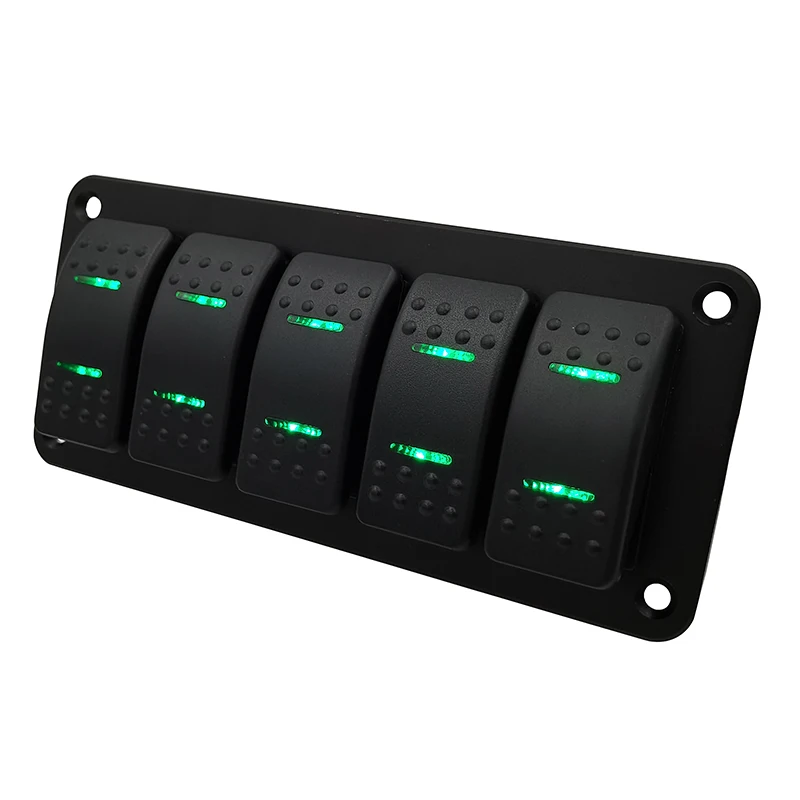 Multi-Gang Aluminum Rocker Switch Housing Frame Panel