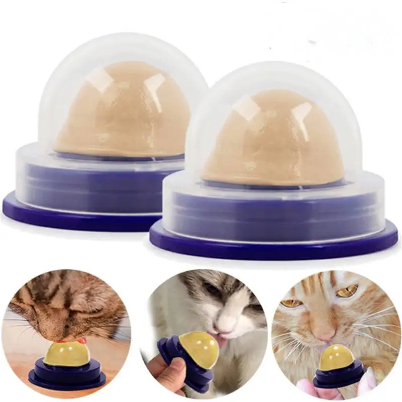 New 2 PCS Cat Nip Sugar Solid Catnip Sugar Long Strong Pill Energy Ball Cat Nutrition Cream Licking Solid Candy Cats Lovly 