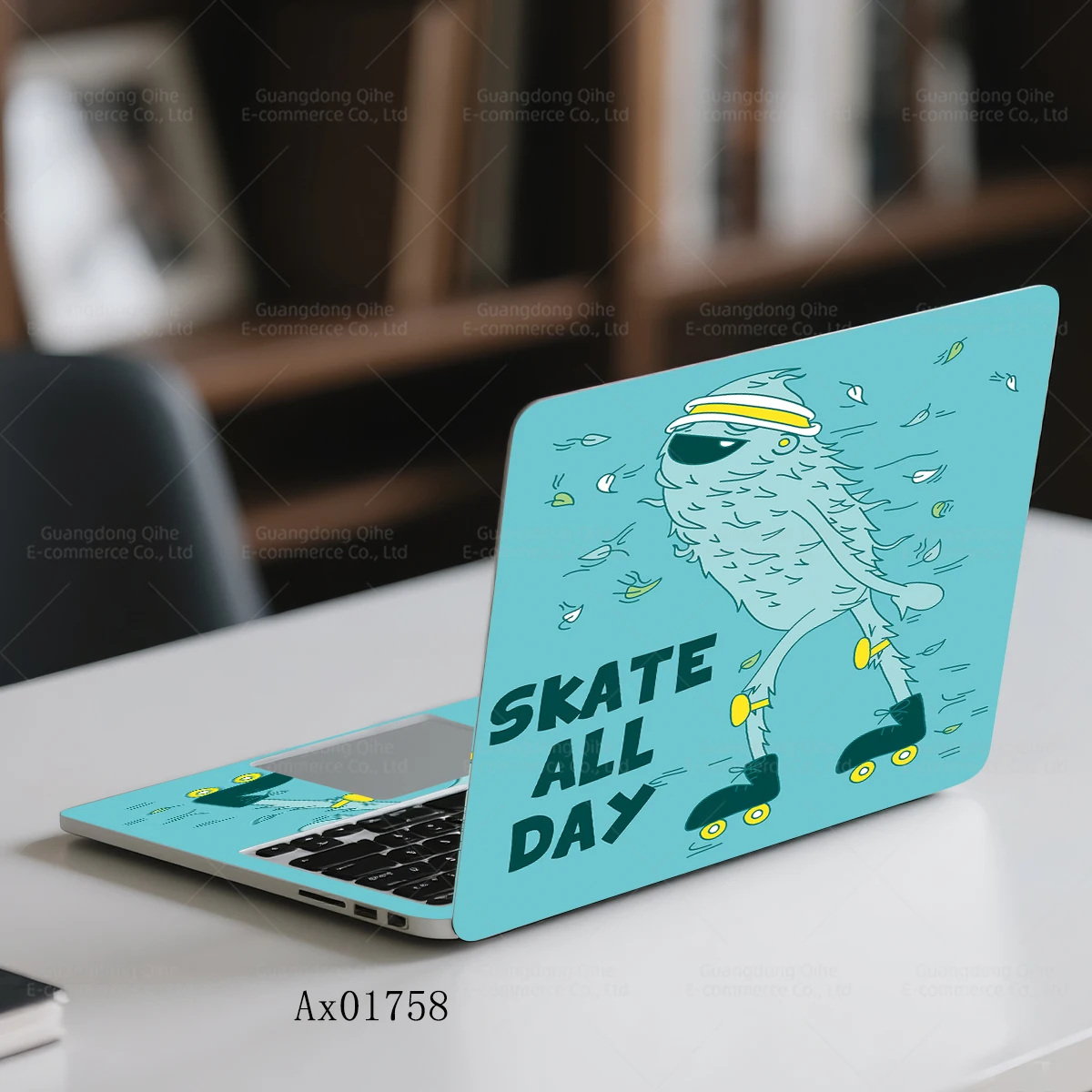 2개입 멋진 그래피티 몬스터 노트북 스킨 스티커 아트 패턴 탈부착 가능한 셀프 스티커 커버 노트북 PC 미적 장식