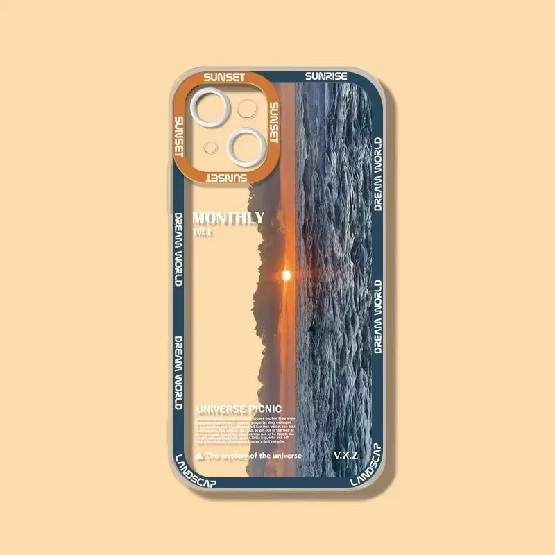 Purple Blue Sunset Snow Mountain Natural Scenery Bumper Phone Case