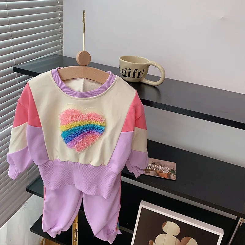 

Children New Spring Autumn Leisure Girls' Long Sleeve Fashion Sweater Set for Girls Dress Baby Girl Outfit Set