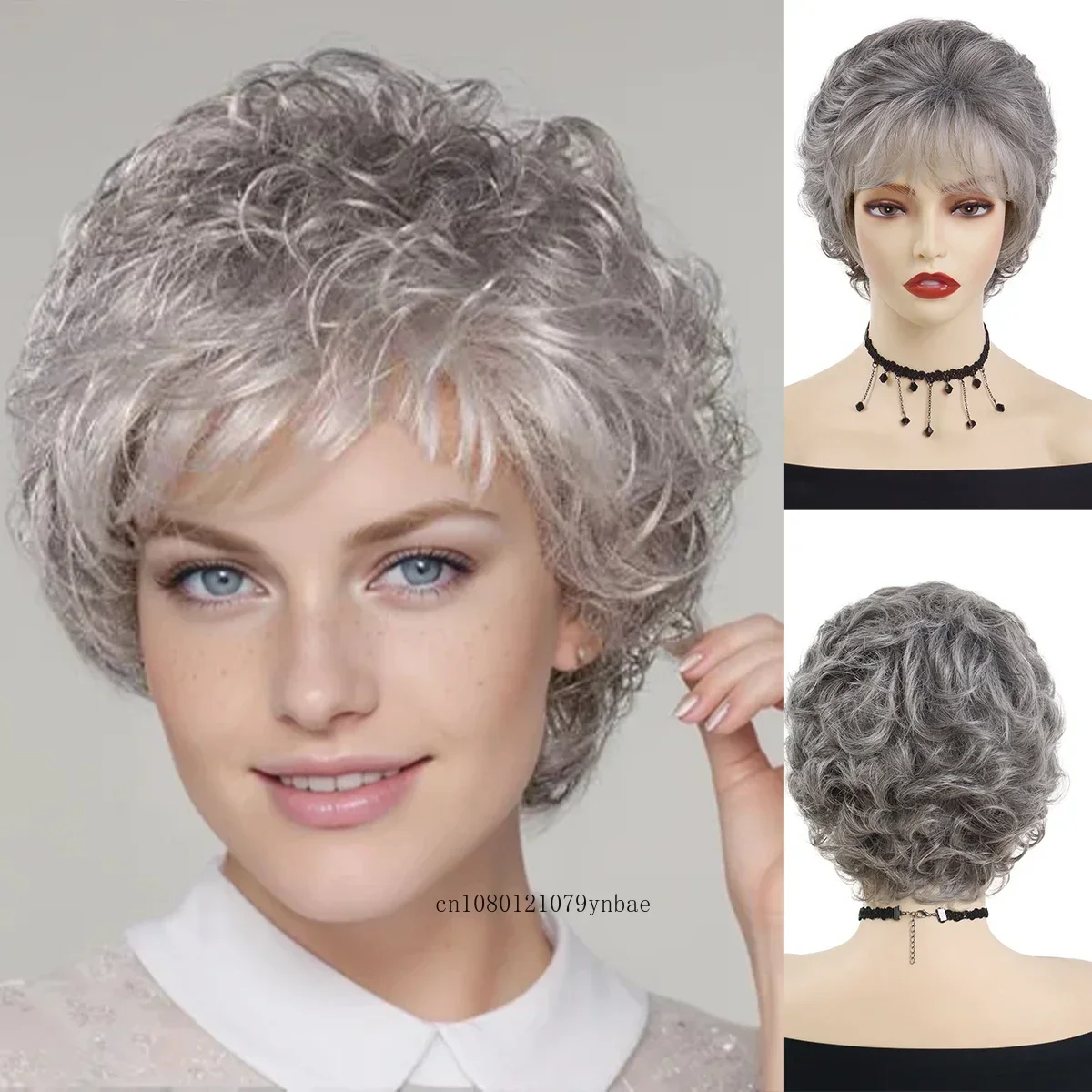 Grey Old Lady Wig main image 0