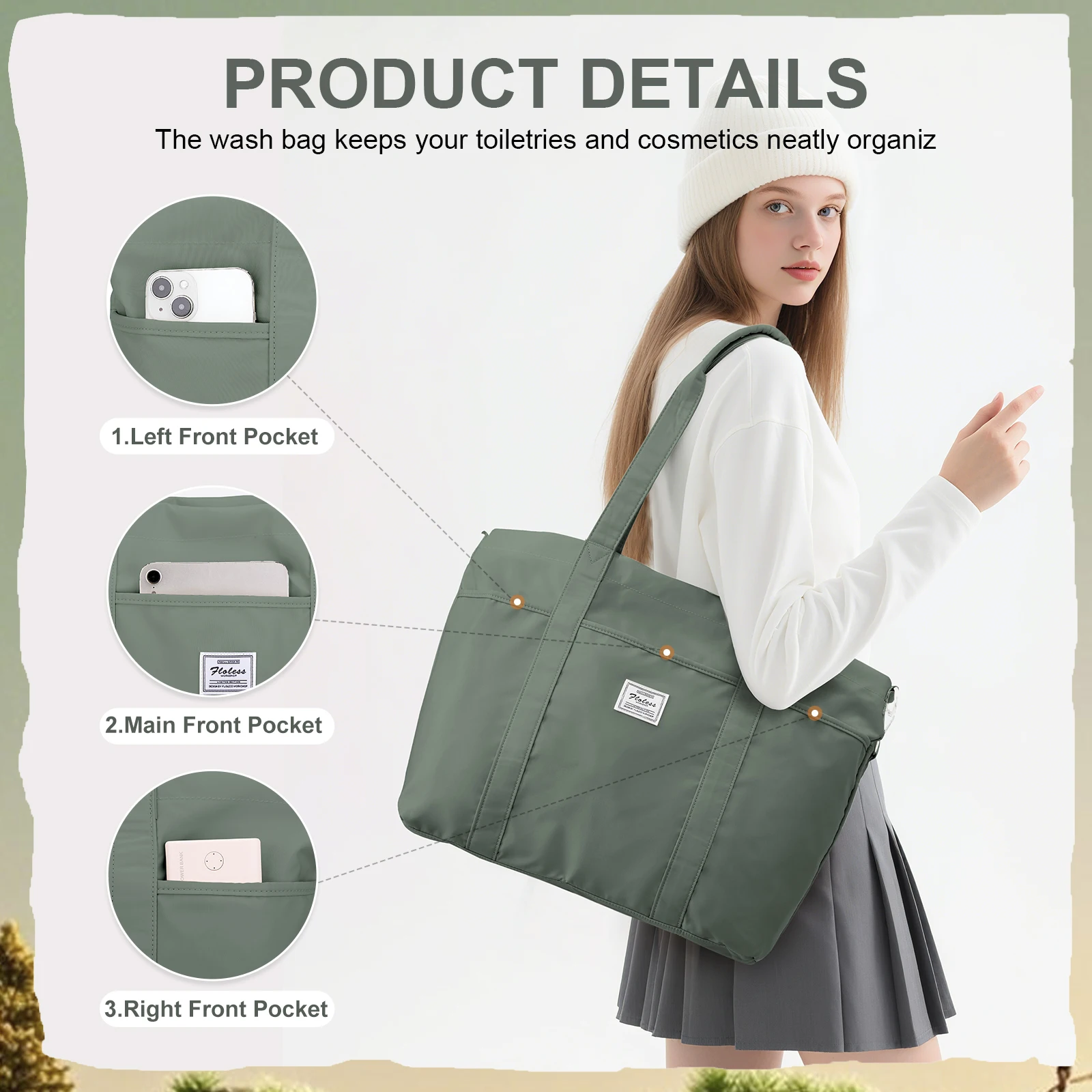 Casual Fashion Travel Bag Women's Tote Bag Shoulder Large Capacity Bag Daily Shopping Bag For Shops, Casual Handbag and Wallet