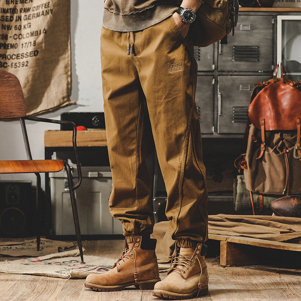 

Мужские однотонные повседневные брюки на весну и осень корейская версия модные британские персонализированные креативные комбинезоны Y2K прямые брюки в стиле милитари с несколькими карманами в американском стиле ретро