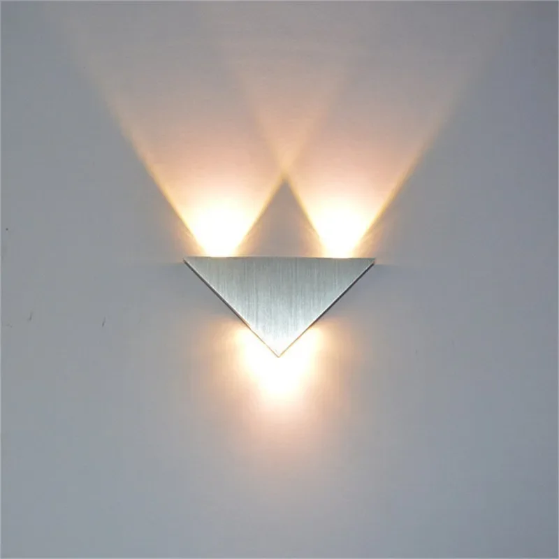 3W Aluminum Body Triangle Wall Lights for Bedroom Home Lighting Luminaire Led Outdoor Lighting Wall Sconce Modern Led Wall Lamps