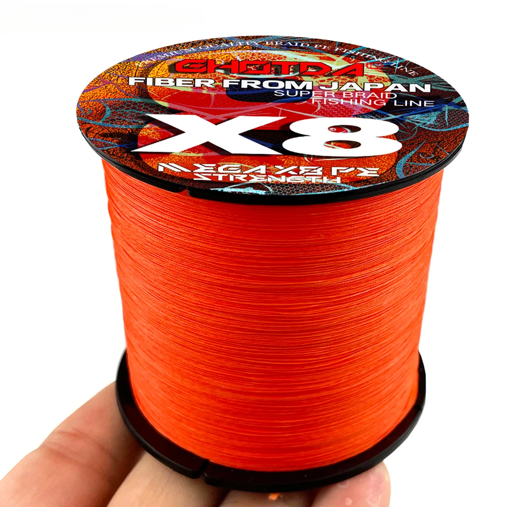 GHOTDA PE Braided Fishing Line Yellow Multifilament Cord Strong 8 Strands 500M 1000M Lake Sea Fishing Super Power 8.2kg-35.8kg 4