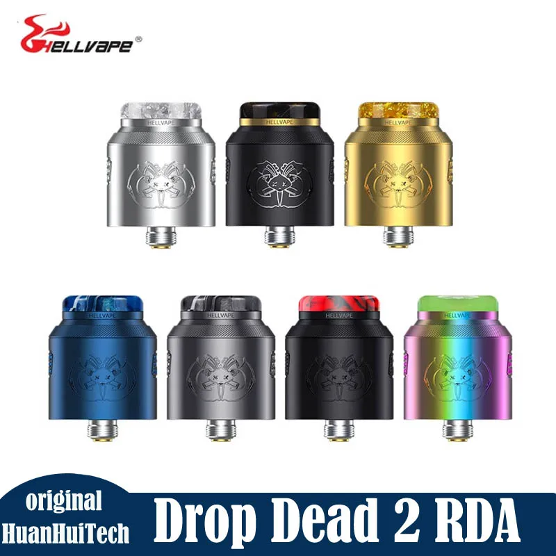 

Original Hellvape Drop Dead 2 RDA Vape Tank 24mm Diameter Dual Coil Postless Building Deck Electronic Cigarettes Atomizer