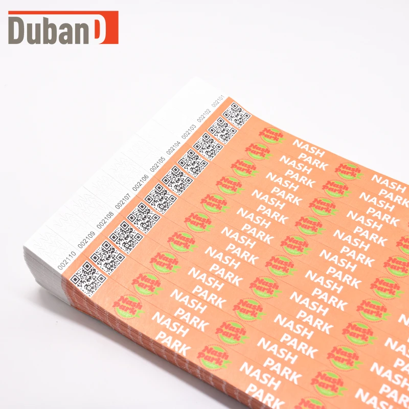 100pcs Tyvek Solid Colors Customize Wristband Waterproof for Events Party Personalized Identification Bracelet Paper