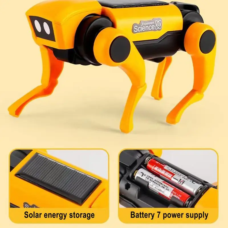DIY Robot Dog Kit Intelligent Robot Dog Toys Solar Powered Robotics Kit Science Experiment Kit Solar Mechanic Dog Learning game 2