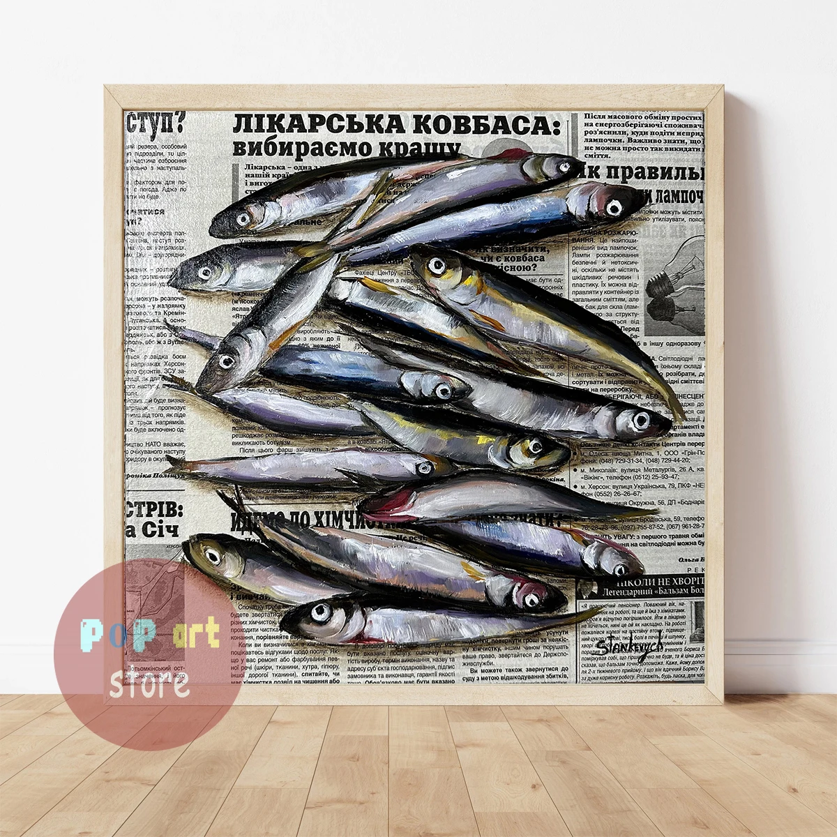 thumbnail image 1 of Fruits Vegetable Food Oil Painting Newspaper Art Poster Canvas Printing Fruit Art Decor Kitchen Dining Room Aesthetic Decoration, 1 of 5