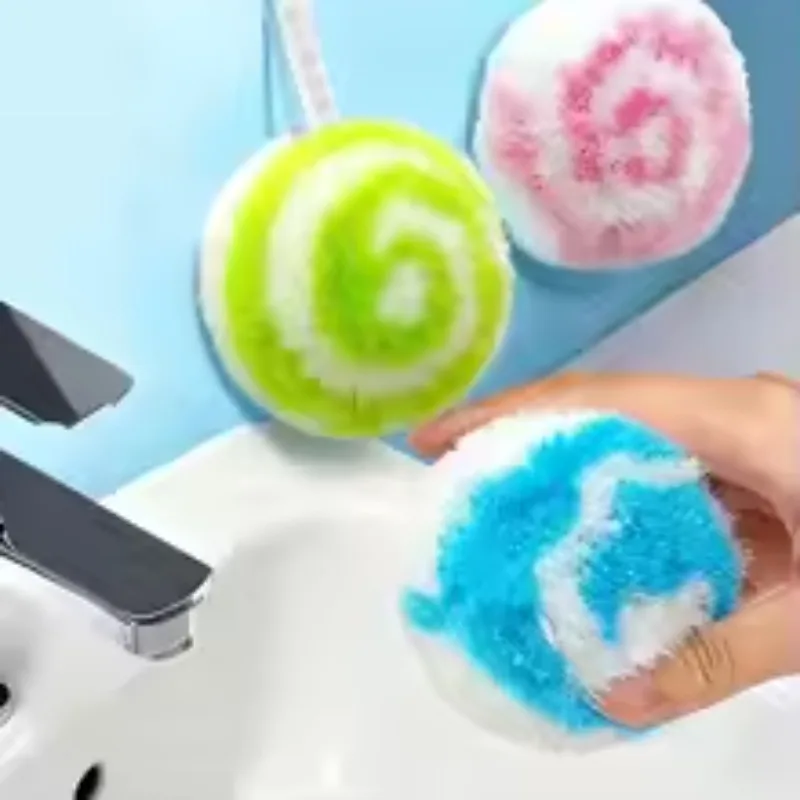 Hanging Kitchen and Bathroom Cleaning Ball Double-sided Velvet Stain Remover Sponge Countertop Water Stain Cleaning Tool 1