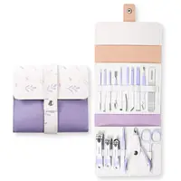 12/16Pcs Household Multi-Functional Stainless Steel Ear Spoon Nail Clippers Pedicure Nail Scissors Tool Set With Folding Bag Man 1