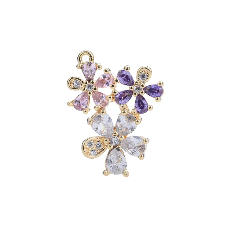 

Подвески с цветами и цветами из фианита