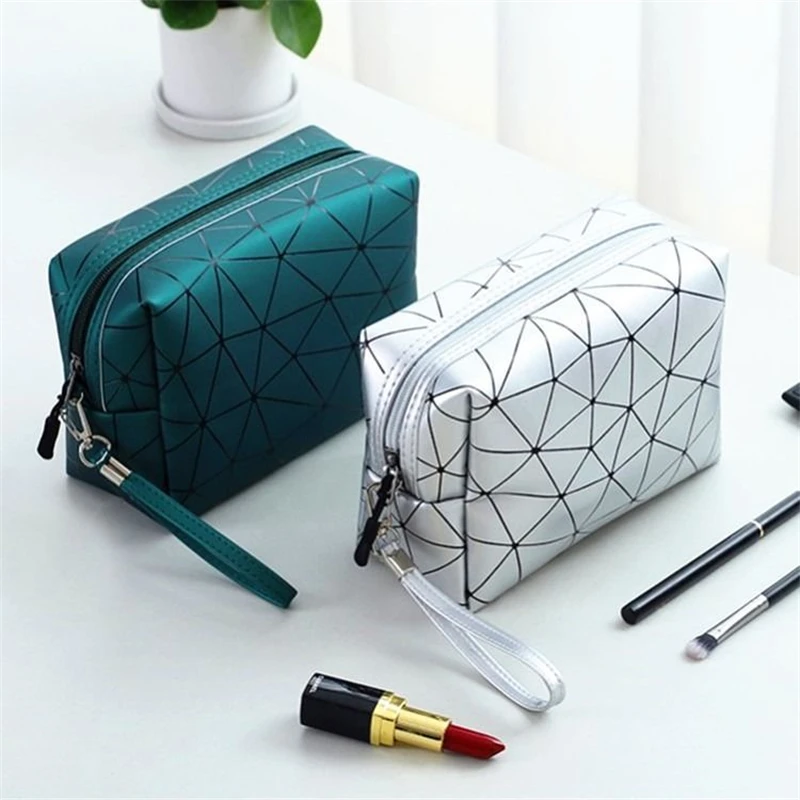 PU Fashion Toiletry Bags For Women Korean Cosmetics Storage Organizer Washbag Bags For Women Travel Cosmetic Shell Bag 3
