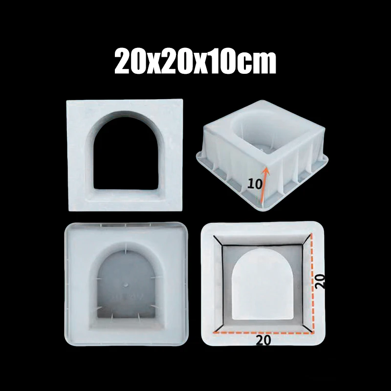 Arch Cement Mold, Plastic Precast Block, Decorative Wall, Interior Decoration, Grass Planting Brick, Home Garden Decoration