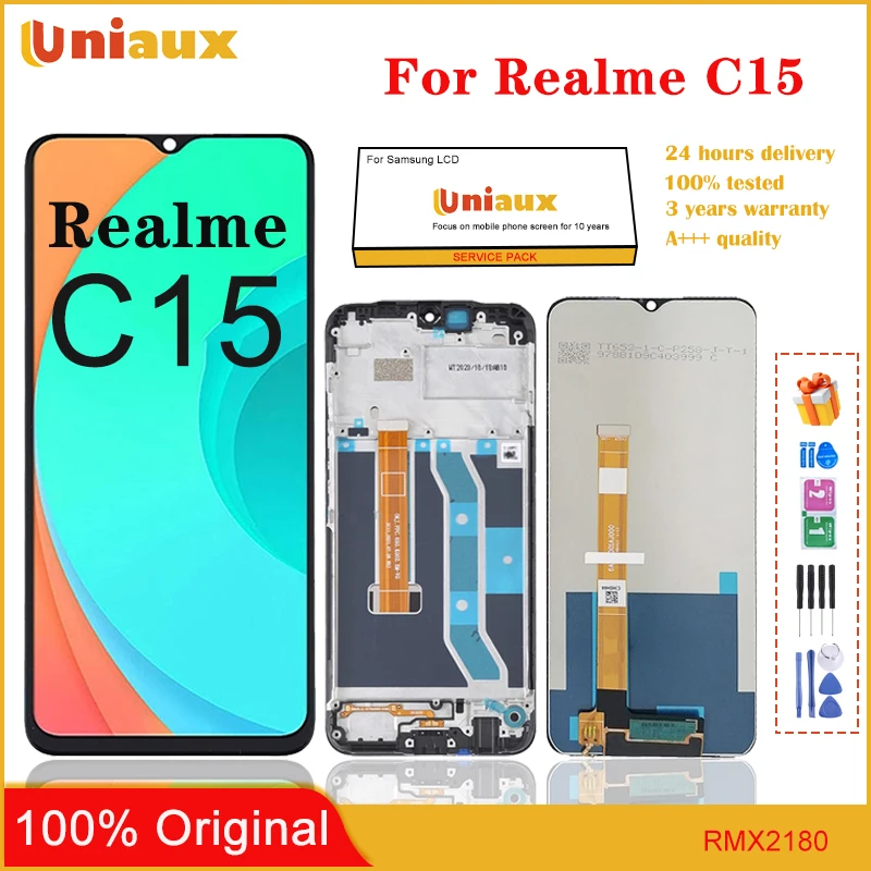 

Original 6.5" For Realme C15 Qualcomm Edition RMX2195 LCD Display Touch Screen Digitizer Assembly