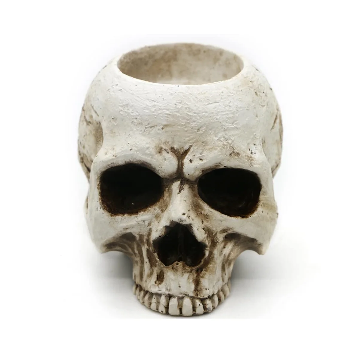 Skull Candle Holder-Gothic Shed Tears Human Skull Candle Holder Novelty  Skull Bone Candlestick Halloween White - AliExpress