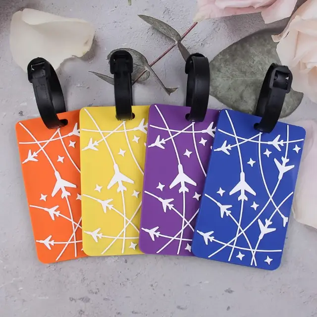 Donna Uomo Etichette per bagagli per valigie Accessori da viaggio Moda tinta unita in pelle PU Etichetta per borsa Etichetta Nome ID Indirizzo – acquista a prezzi convenienti sul marketplace