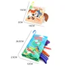 Baby Early Learning Toy Tail Cloth Book Puzzle Parent-child Interactive Sound Paper Infants Activity Toys for Babies 6